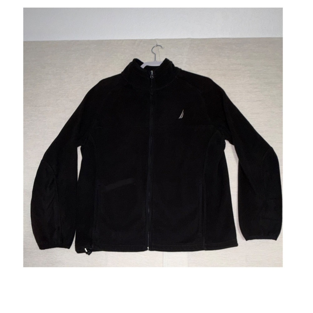 Nautica Men's Black Full Zip Fleece Activewear‎ Jacket Size M